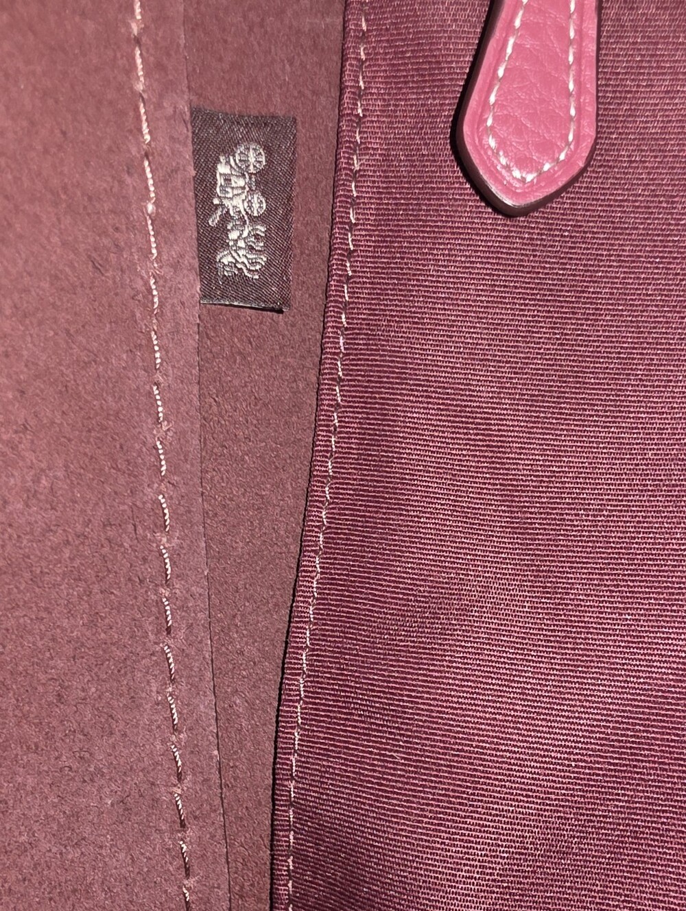 Coach Mauve/Rose Pink Derby Tote Bag - Like New - Picture 7 of 10